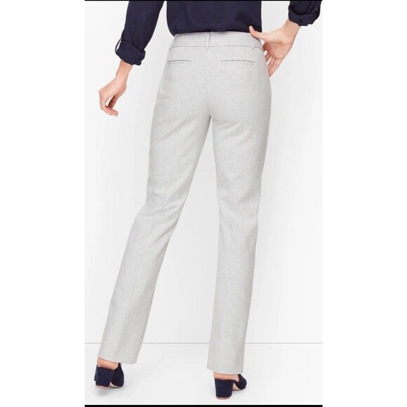 TALBOTS NEWPORT PANTS - Gray STRIPE - CURVY FIT SIZE 10 New With Tags - Picture 2 of 16